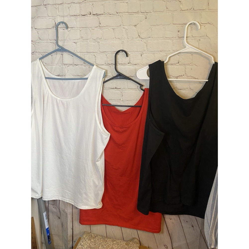 Women's Additions (3) Tank Top Red White Black Size 3XL